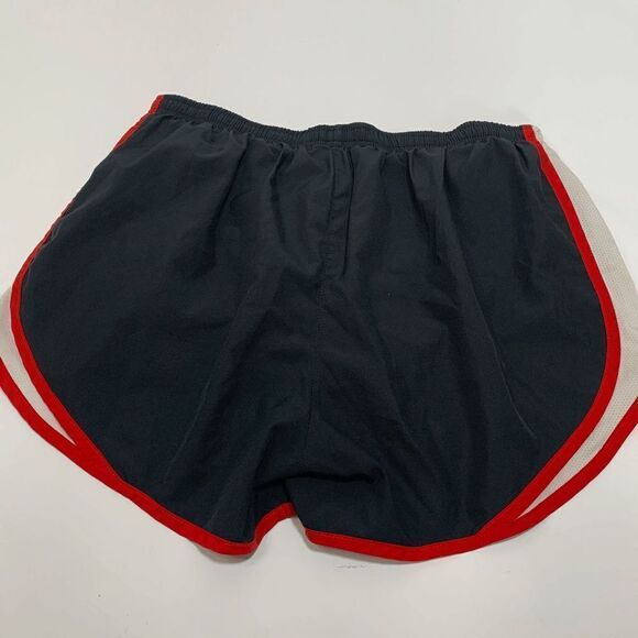 Nike Women's Dri-Fit Shorts Active Running Athletic Mesh Side Black Red Medium - Picture 3 of 5
